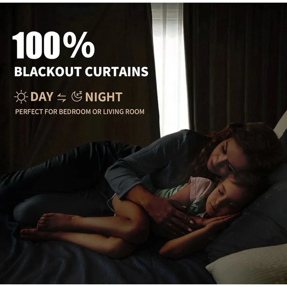 NEW 2 Panels SUNZero Total Blackout Fleece Insulated Curtains Each 50